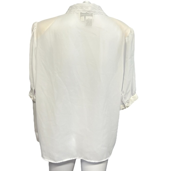 Vintage Silvercord Petites - Women’s Embroidered Blouse Sz 14P - Picture 4 of 5